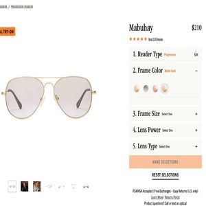 CADDIS Mabuhay Progressive Glasses 1.50 -Matte Gold Charcoal